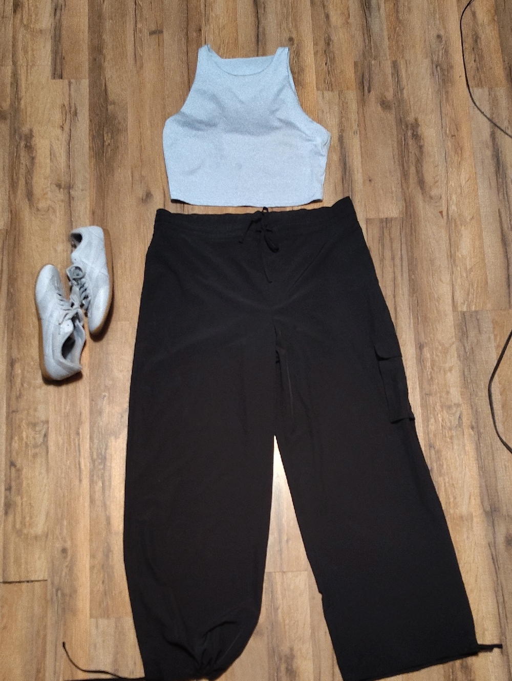 Old Navy Black Drawstring Cargo Jogger Pants